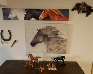 Variety of horse art & decor
