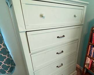 Painted 5-drawer in pale blue