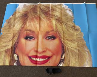 Huge paper foldout for Pigeon Ford Tourism campaign Dolly Billboard (shoe is  in pic to show size)
Amazing for restaurant/wall/party room art
One of a kind!!