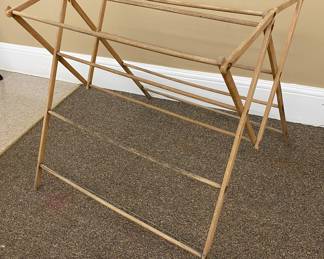 Antique  wooden folding drying rack