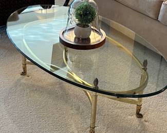 glass top coffee table