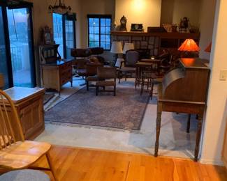 house filled with antique and mid century furniture 