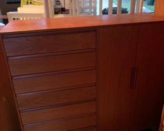 Westnofa mid-century modern teak 14 drawer Armoire