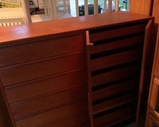 Westnofa mid-century modern teak 14 drawer Armoire,