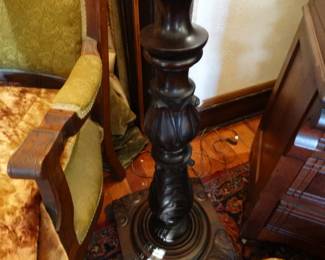 The Carved Mahogany floor Lamp