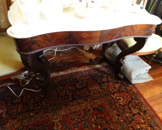 Antique Flame Mahogany Versatile able w/ Marble Top