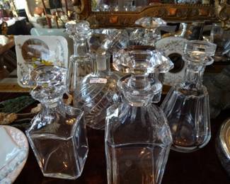 A Group of Baccarat Decanters