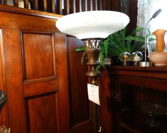 One of a Matching Pr of Vintage Torchiere Floor Lamps