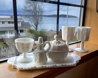 Antique Westmoreland Milk Glass