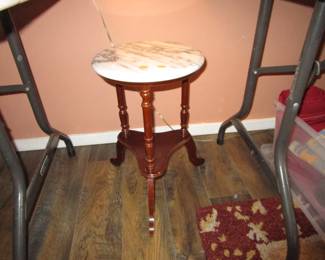 Marble top plant stand