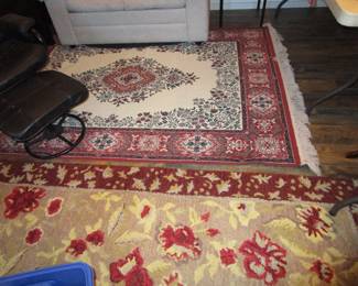 Many wool rugs