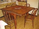 drop leaf kitchen table, leaves up
bentwood chairs sold separately
