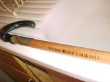 World's Fair cane, with metal tag also