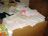 linen pillow cases, matching table cloths and napkin sets