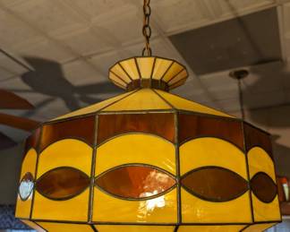  Tiffany Style Stained Glass Ice Cream Light.