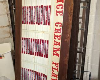 The Peppermint Village Ice Flavor Sign