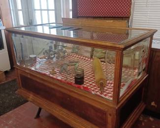 Antique Humidor Case with Wrought Iron Legs