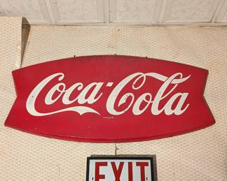 Vintage Fish Tail Coca-Cola Sign