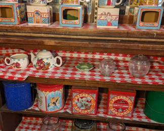 Howdy Doody Collectable Mugs. Tins. Glass Jars. Tea Cup and Tea Pot.