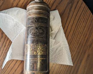 Vintage Brass Fire Extinguisher 