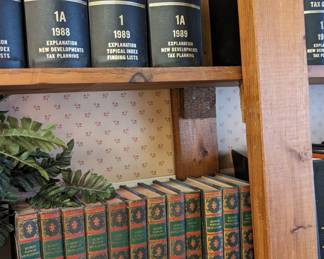 World's Popular Encyclopedia's. Book Case. Tax Guides.