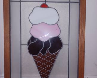 Stained Glass Ice Sign