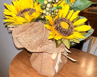 Sunflower bag vase
