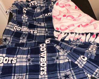 Cowboys Quilt with Breast Cancer Reversable