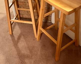 2- Wooden Bar Stools