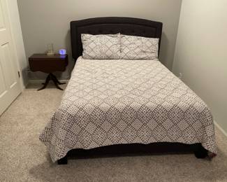 FULL SIZE BED, NEW UPHOLSTERED HEADBOARD AND FRAME