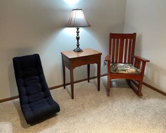 MISSION STYLE ROCKER, LAMPS, TABLES AND MORE