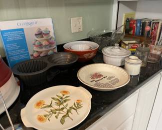 PYREX BOWLS, CAKE PANS AND MORE