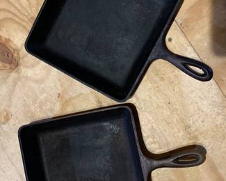 Square Cast Iron Skillets we have some Griswold Cast Iron Fry Pans