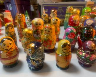 45+ Stacking or Nesting Wooden  Russian Dolls