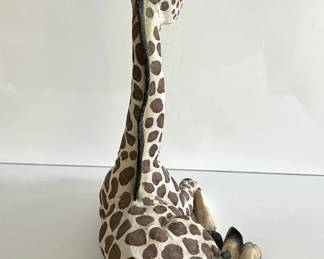 African Long Neck Giraffe Large Sculpture Statue Exotic Wildlife Garden Safari