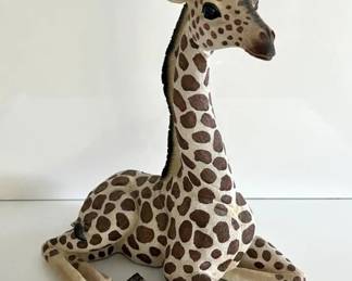 African Long Neck Giraffe Large Sculpture Statue Exotic Wildlife Garden Safari