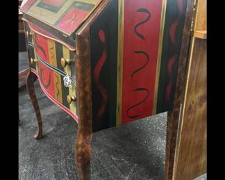 Hand Painted Artistic Secretary Desk
