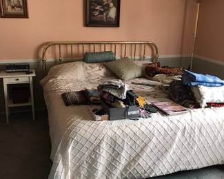 Brass  King headboard and mattress set!