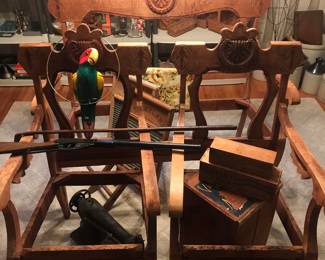 Antique decor too! Crates and boxes!