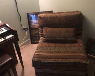 One of 2 armless slipper chairs! From Art Van!