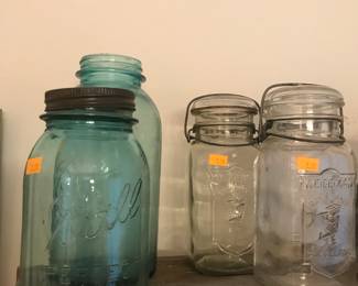 All types of old jars!