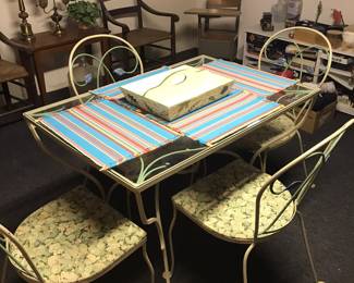 Nice glass topped table and chair set!