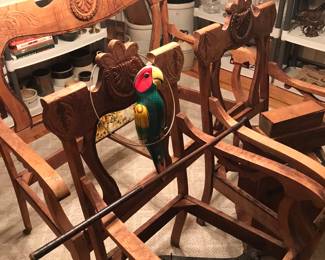 Ready for new material! Daisy BB gun! Old irons and sewing machine!