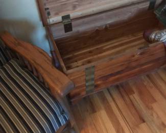Old recliner and cedar chest!