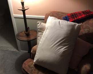 Comfy chair alongside a vintage Frederick Cooper adjustable floor lamp!