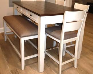 counter height dining set purchased new Dec. 2023
