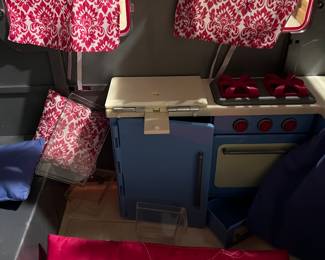 American Girl Dolls Travel Trailer interior 