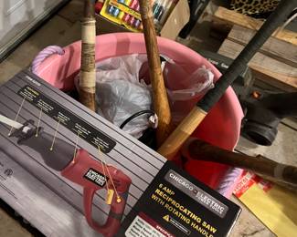 Reciprocating saw, wooden baseball bats 