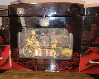 Unique Oriental jewelry box