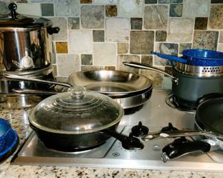Pots and pans - heavy set and cast iron